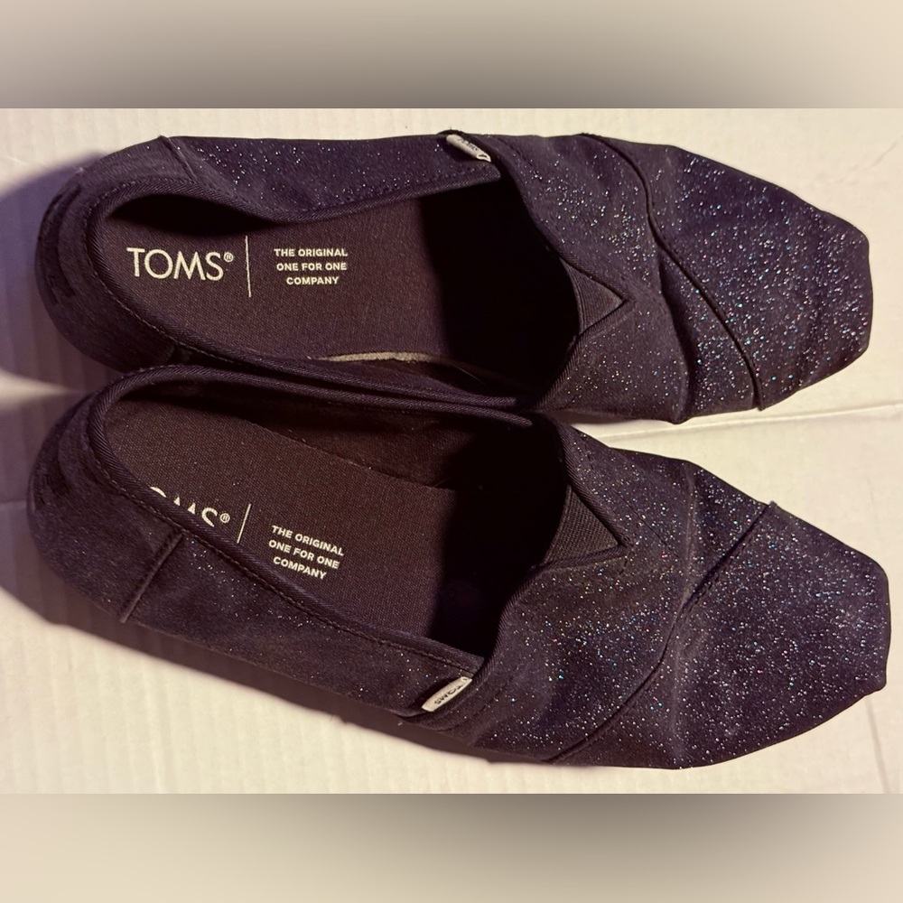 TOMS Women's Sparkling Black Loafers